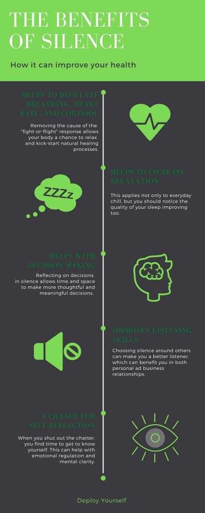 benefits of silence infographic