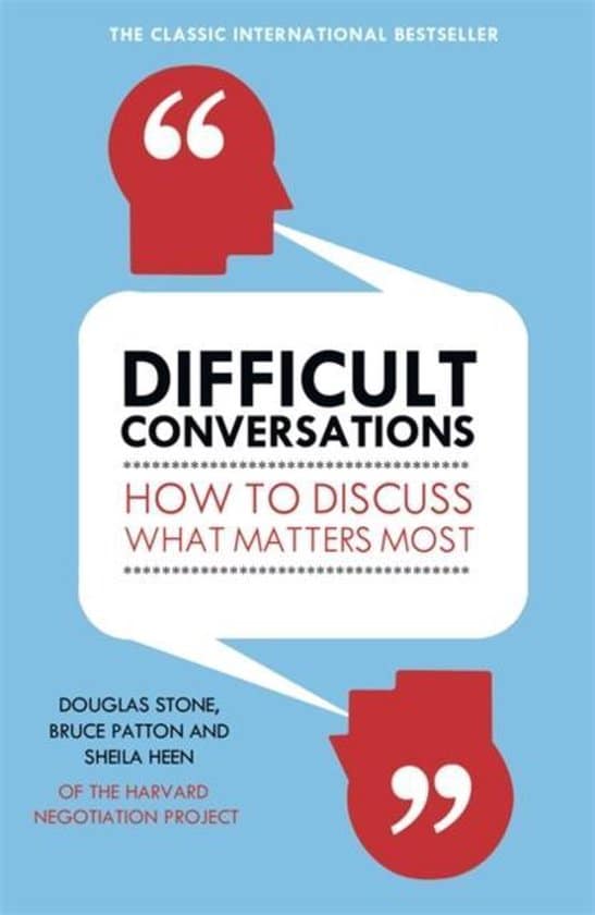 Difficult Conversation (1999) by Douglas Stone, Bruce Patton and Sheila Heen - Book Review & Summary