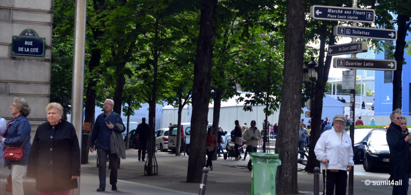 Near the Cite Metro Station in Paris