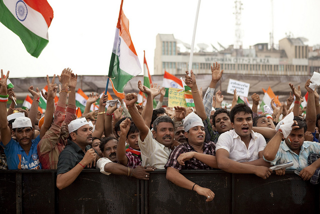 Anna Hazare Anti-Corruption Rally, Delhi Anna Hazare's rally in Delhi