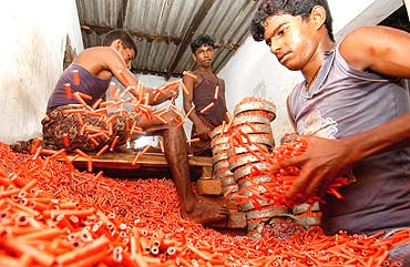 Manufacturing Firecrackers under hazardous conditions Manufacturing Firecrackers under hazardous conditions