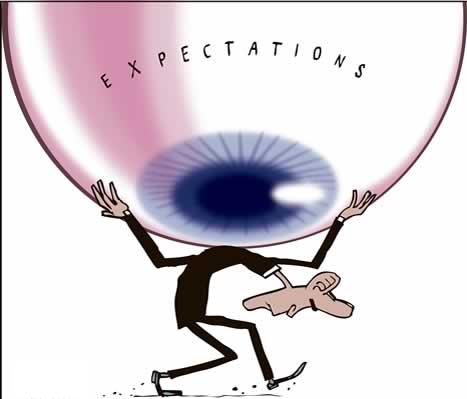 Expectations burden us down, Let them go and Experience Freedom Expectations burden us down, Let them go and Experience Freedom