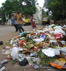 Normal scene on many roads in India Normal scene on many roads in India