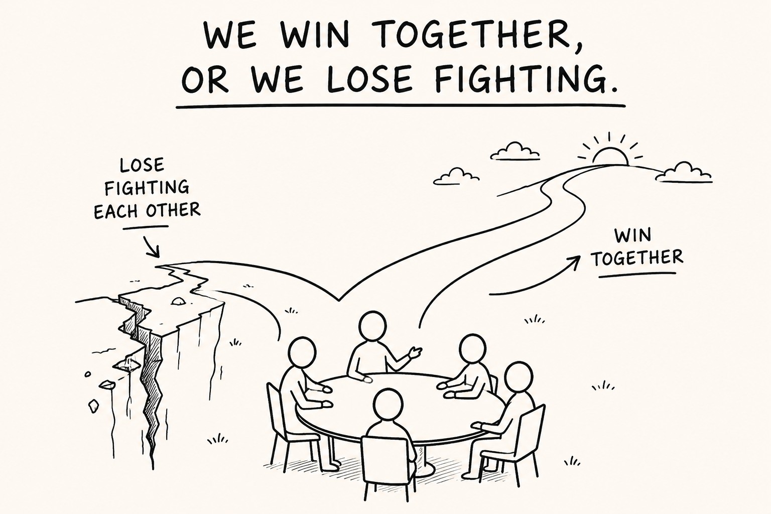 We Win Together, Or We Lose Fighting