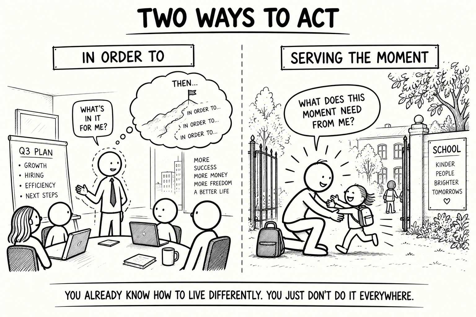 Two ways to act