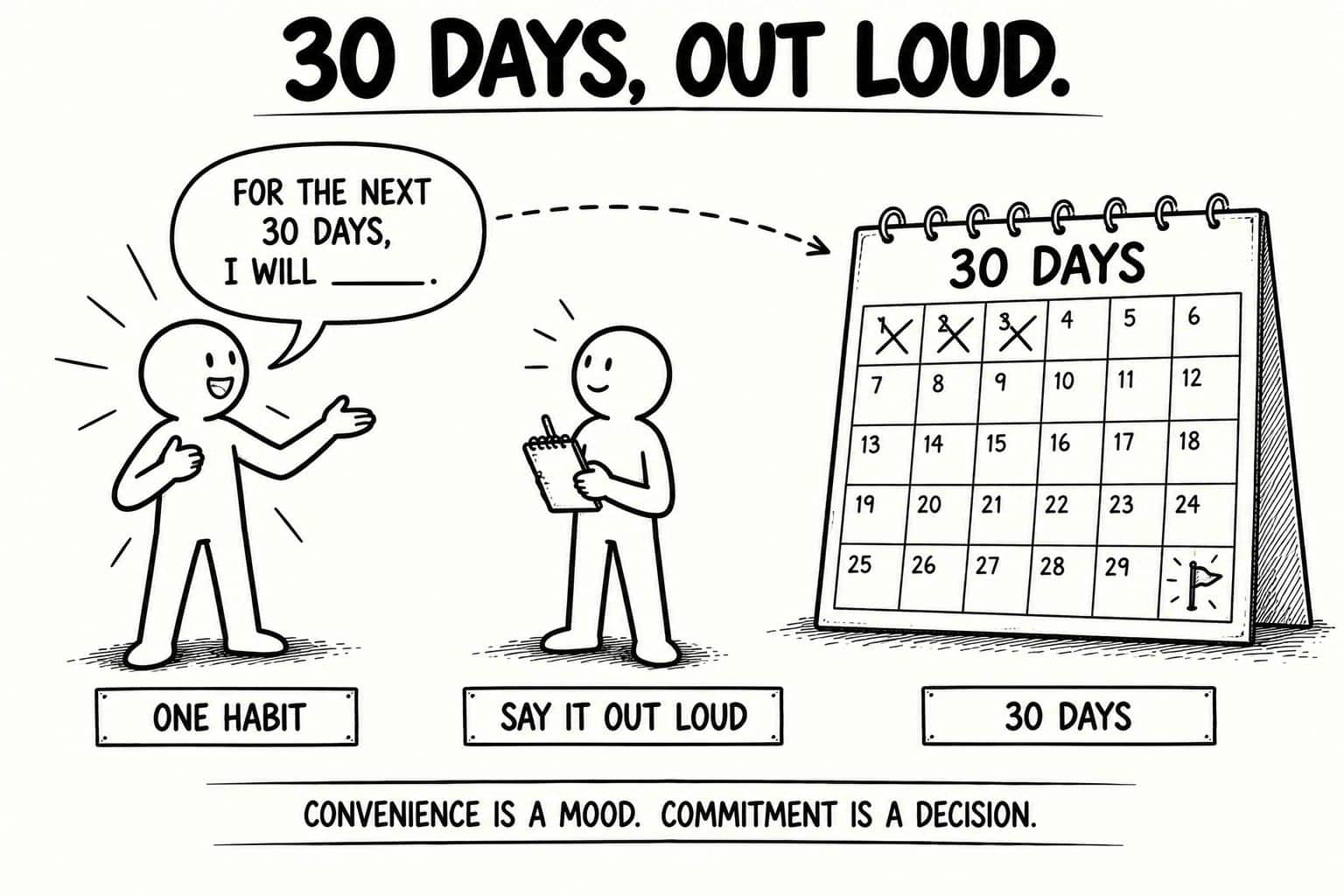 30 days, out loud